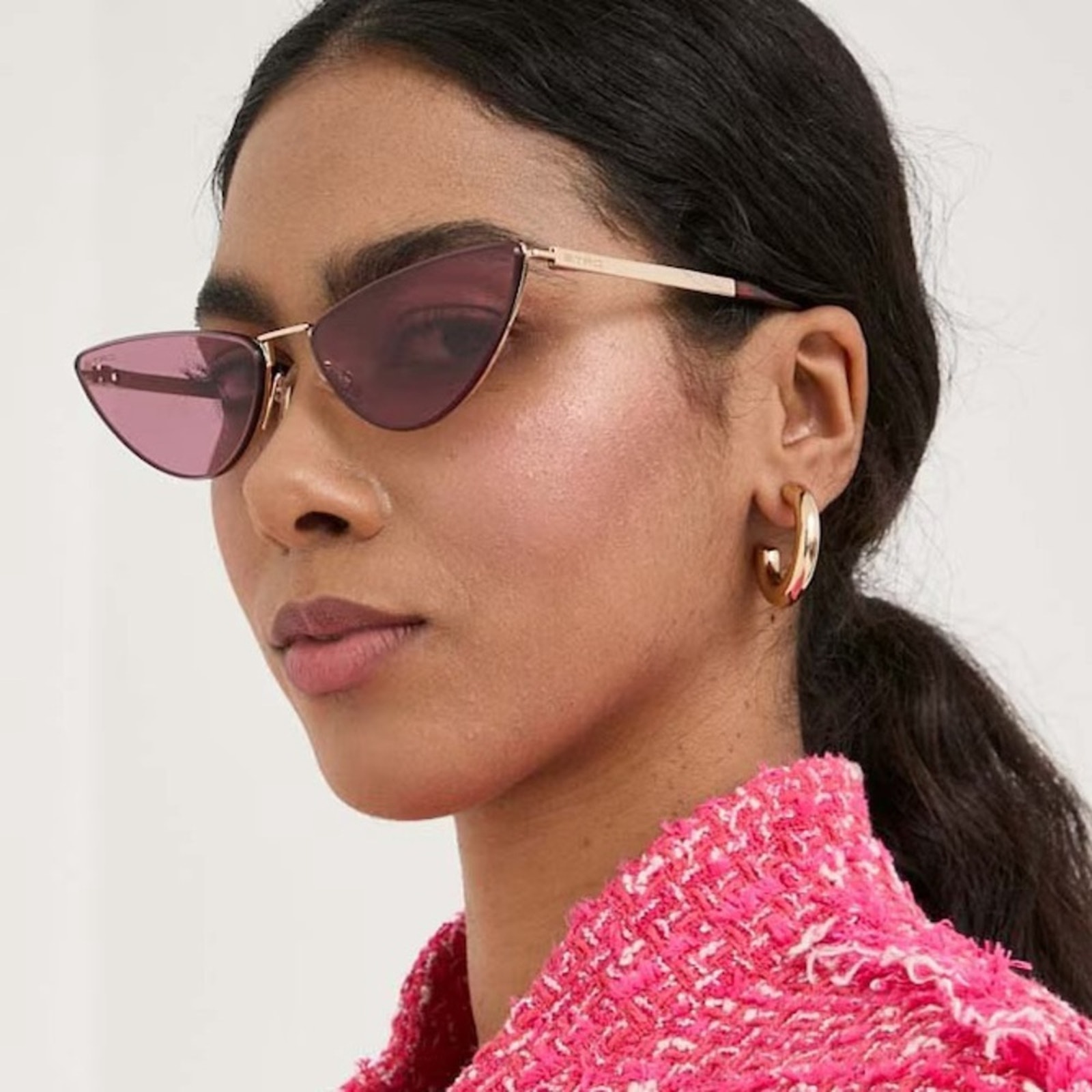 New! Etro Etro0035/S 0000w9 Elegant Cat Eye Pink Sunglasses, Authentic
